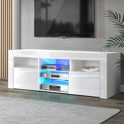 Artiss Entertainment Unit TV Cabinet LED 145cm White Angus.