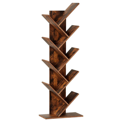 Artiss Tree Bookshelf 9 Tiers Walnut.