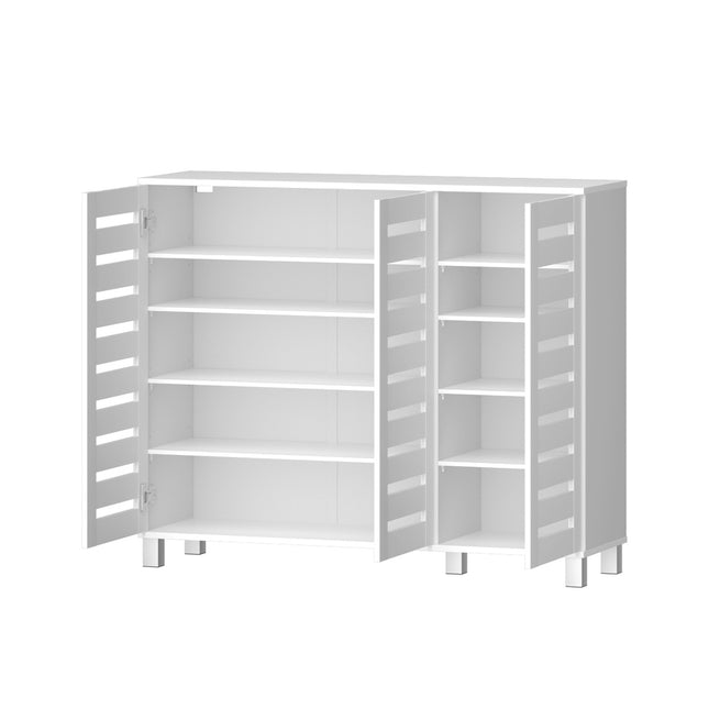 Artiss Shoe Rack Cabinet 30 Pairs Adjustable Shelf White.