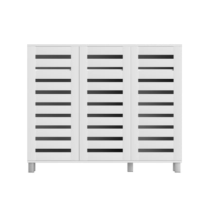 Artiss Shoe Rack Cabinet 30 Pairs Adjustable Shelf White.