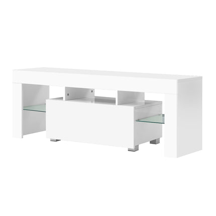 Artiss Entertainment Unit TV Cabinet LED 130cm White Elo.