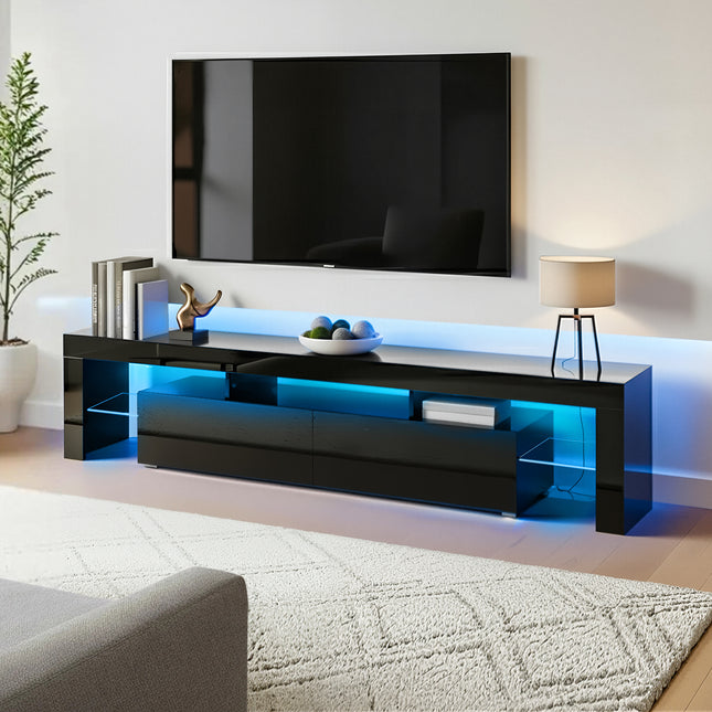 Artiss Entertainment Unit TV Cabinet LED 189cm Black Elo.