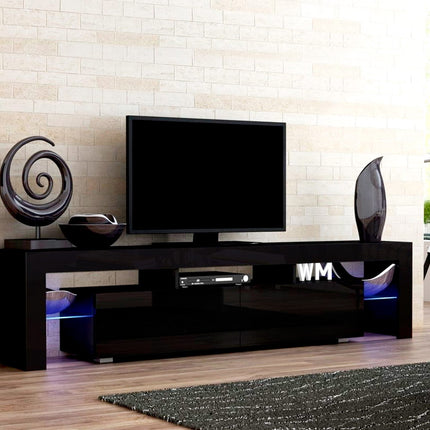 Artiss Entertainment Unit TV Cabinet LED 189cm Black Elo.