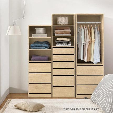 Artiss Wardrobe Clothes Closet Storage Organizer Pine.