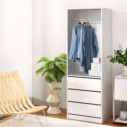 Artiss Wardrobe Clothes Closet Storage Organizer White.