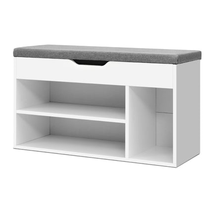 Artiss Shoe Rack Bench Shoe Cabinet White Allen.