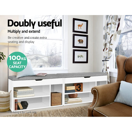 Artiss Shoe Rack Bench Shoe Cabinet White Allen.