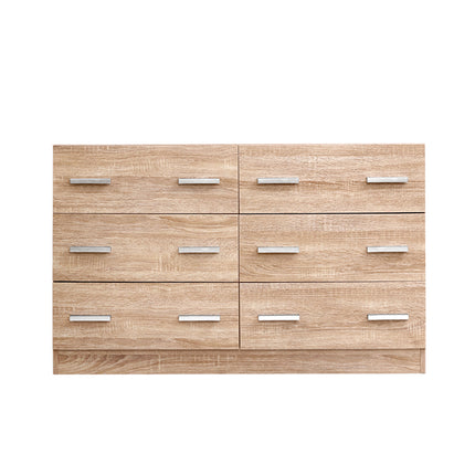 Artiss 6 Chest of Drawers - VEDA Pine.