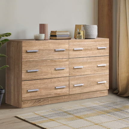 Artiss 6 Chest of Drawers - VEDA Pine.