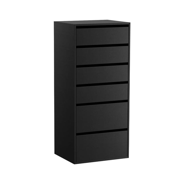 Artiss 6 Chest of Drawers Dresser Tallboy Black.