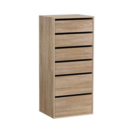 Artiss 6 Chest of Drawers Dresser Tallboy Black.