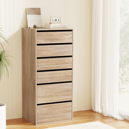 Artiss 6 Chest of Drawers Dresser Tallboy Black.