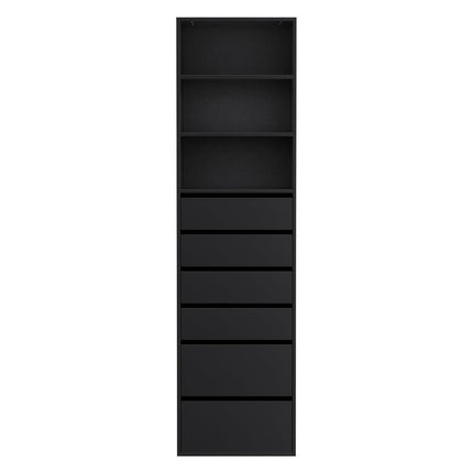 Artiss 6 Chest of Drawers Tallboy Cabinet Black.
