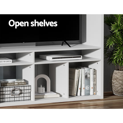 Artiss Entertainment Center Unit TV Stand TV Cabinet Open Shelves 183CM White.