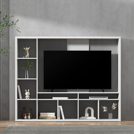 Artiss Entertainment Center Unit TV Stand TV Cabinet Open Shelves 183CM White.