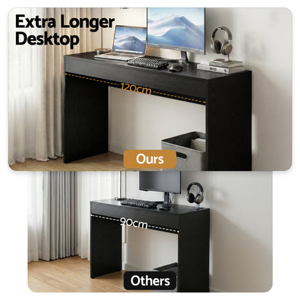 Artiss Console Table Hallway Sofa Entryway Entrance 120CM Black.
