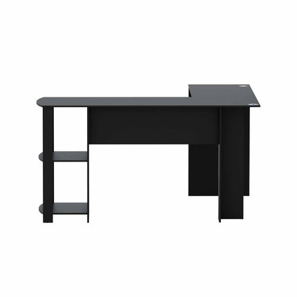 Artiss Computer Desk Shelf L-Shape Black 136CM.
