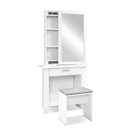 Artiss Dressing Table Stool Set Sliding Mirror White Demi.