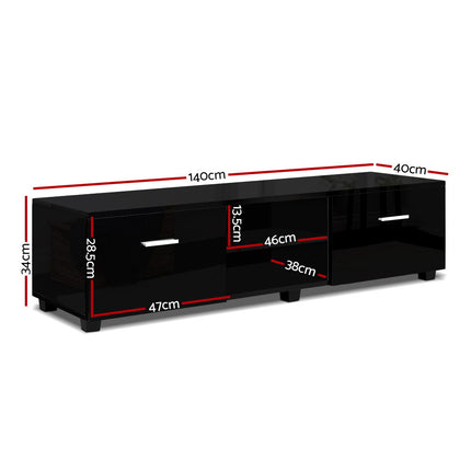 Artiss Entertainment Unit TV Cabinet 140cm Black Jim.