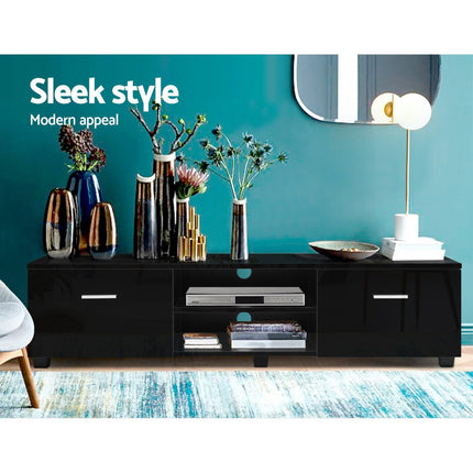 Artiss Entertainment Unit TV Cabinet 140cm Black Jim.