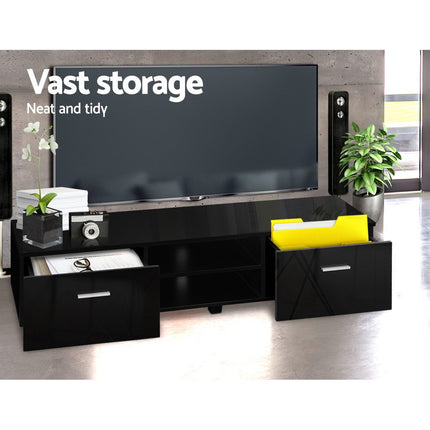 Artiss Entertainment Unit TV Cabinet 140cm Black Jim.