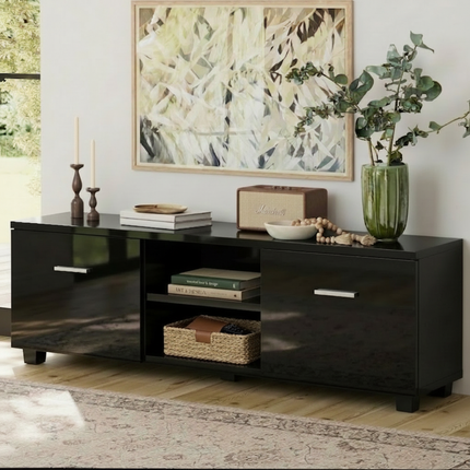 Artiss Entertainment Unit TV Cabinet 140cm Black Jim.