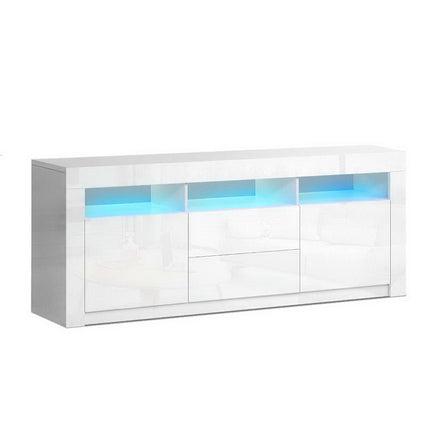 Artiss Entertainment Unit TV Cabinet LED 160cm White Anna.