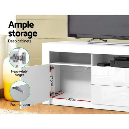 Artiss Entertainment Unit TV Cabinet LED 160cm White Anna.