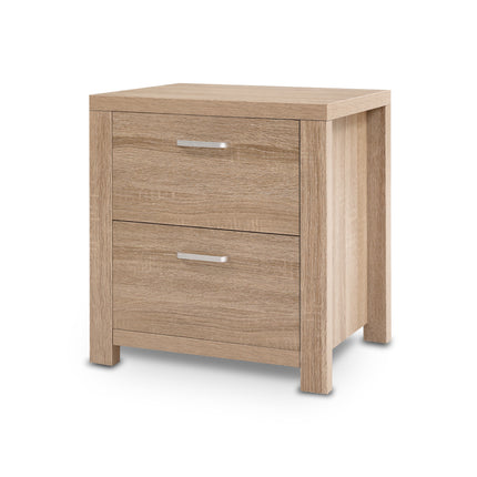 Artiss Bedside Table 2 Drawers - MAXI Pine.