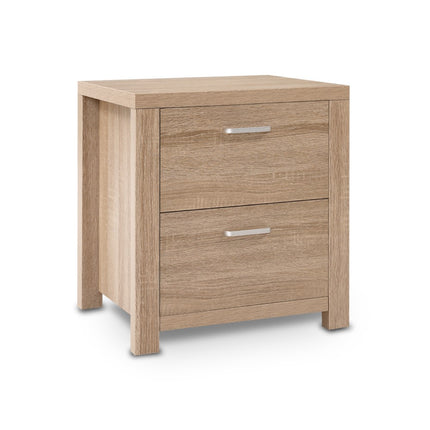 Artiss Bedside Table 2 Drawers - MAXI Pine.