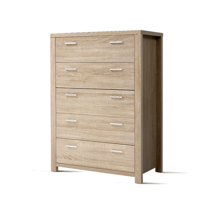 Artiss 5 Chest of Drawers - MAXI Pine.