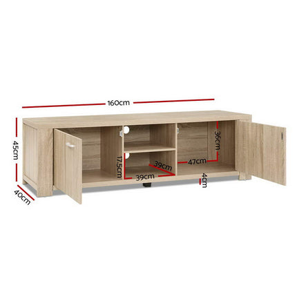 Artiss TV Cabinet Entertainment Unit 160cm Pine Maxi.