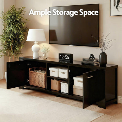 Artiss TV Cabinet Entertainment Unit 160cm Black Maxi.
