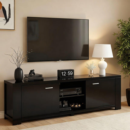 Artiss TV Cabinet Entertainment Unit 160cm Black Maxi.