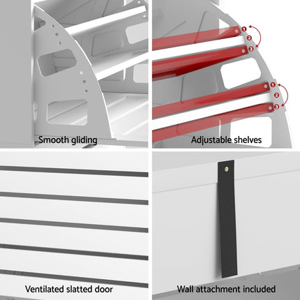 Artiss Shoe Cabinet Storage Drawer 45 Pairs White.