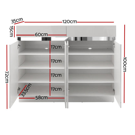 Artiss Shoe Rack Cabinet Storage Cupboard 24 Pairs - Lydia.