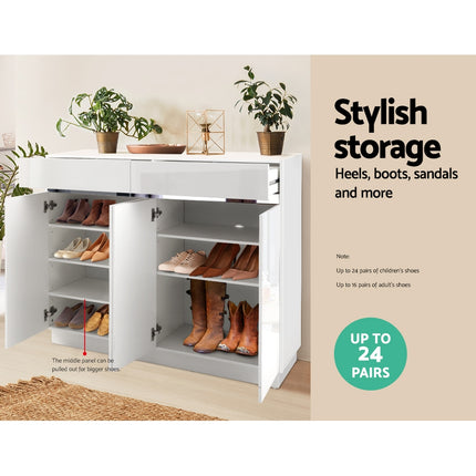 Artiss Shoe Rack Cabinet Storage Cupboard 24 Pairs - Lydia.