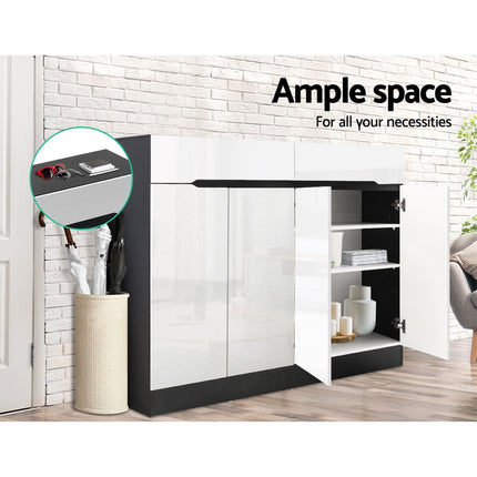 Artiss Shoe Rack Cabinet Storage 120cm w/ Drawer - White Lydia.