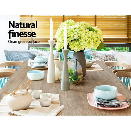 Artiss Dining Table Rectangular 4 Seater 120CM Oak Natu.