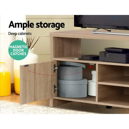 Artiss TV Cabinet Entertainment Unit 140cm Oak Ken.