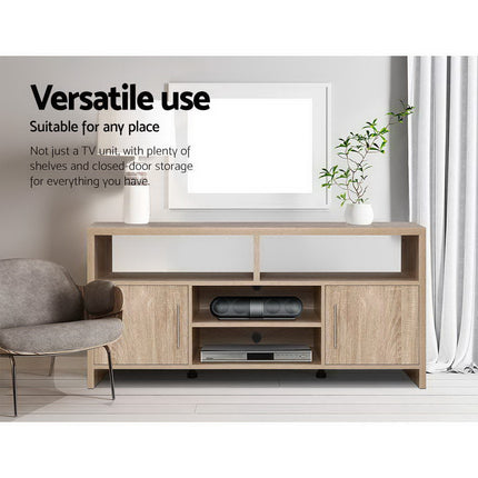 Artiss TV Cabinet Entertainment Unit 140cm Oak Ken.