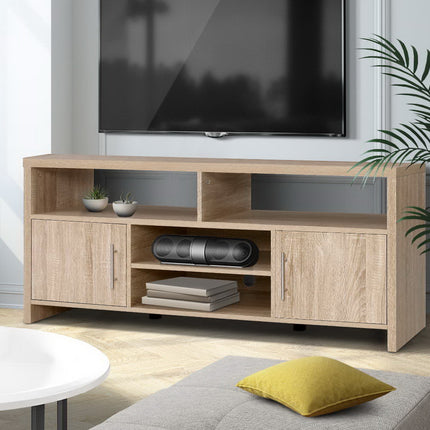 Artiss TV Cabinet Entertainment Unit 140cm Oak Ken.
