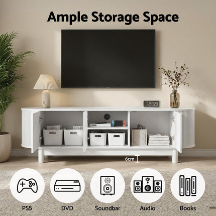 Artiss TV Unit Entertainment Unit Storage Cabinet 160cm White.