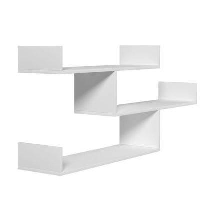 Artiss Floating Wall Shelf 3 Tier White.