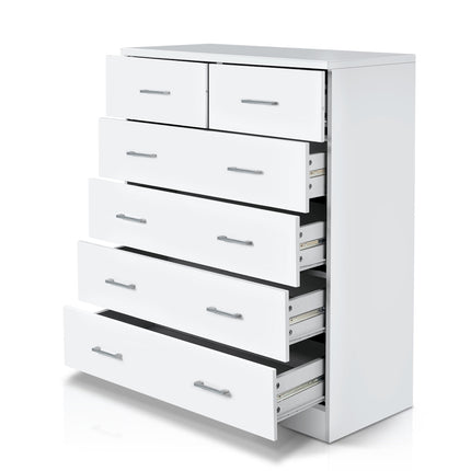 Artiss 6 Chest of Drawers - ANDES White.