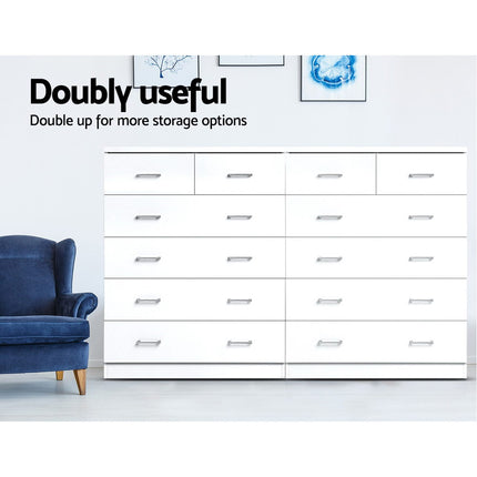 Artiss 6 Chest of Drawers - ANDES White.