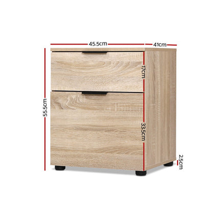 Artiss Filing Cabinet 2 Drawer Office Storage Organiser.