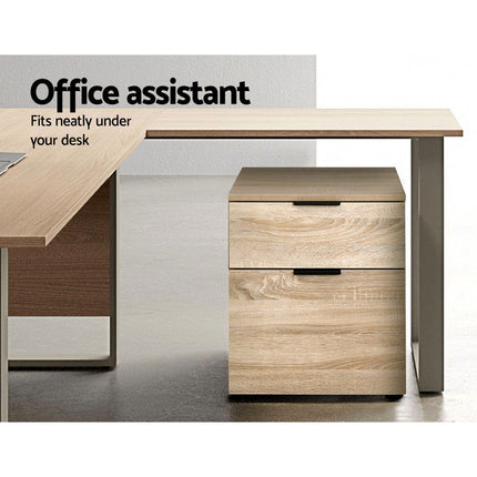 Artiss Filing Cabinet 2 Drawer Office Storage Organiser.