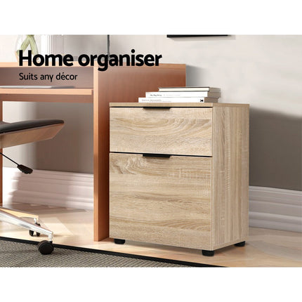 Artiss Filing Cabinet 2 Drawer Office Storage Organiser.