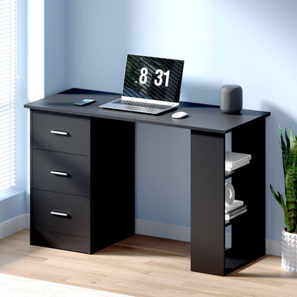 Artiss Computer Desk Drawer Shelf Cabinet Black 120CM.